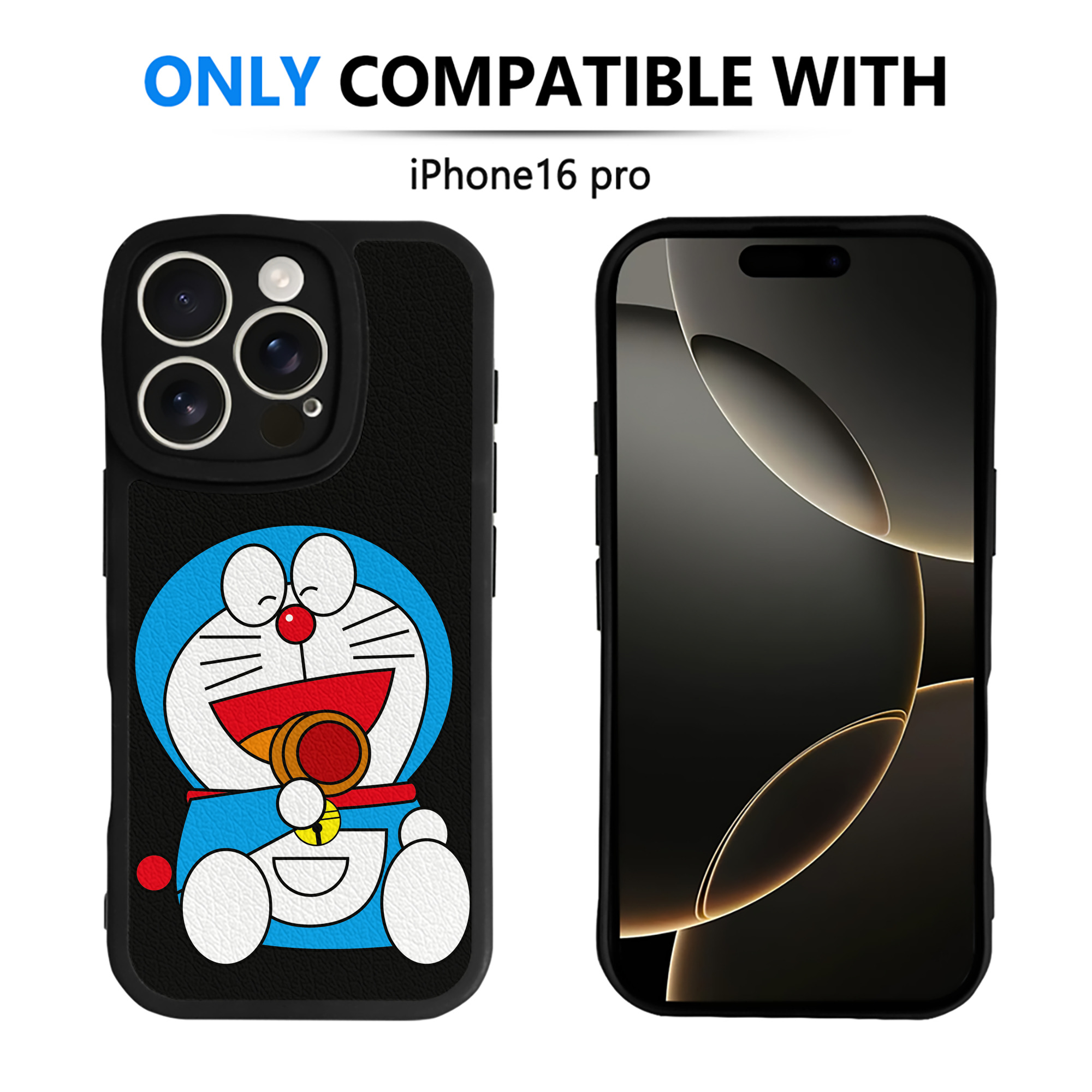 （画像用） ドラえもん Doraemon 【iPhone 16シリーズ対応】シリコンスマホケース（レザー調） 材質：シリコン